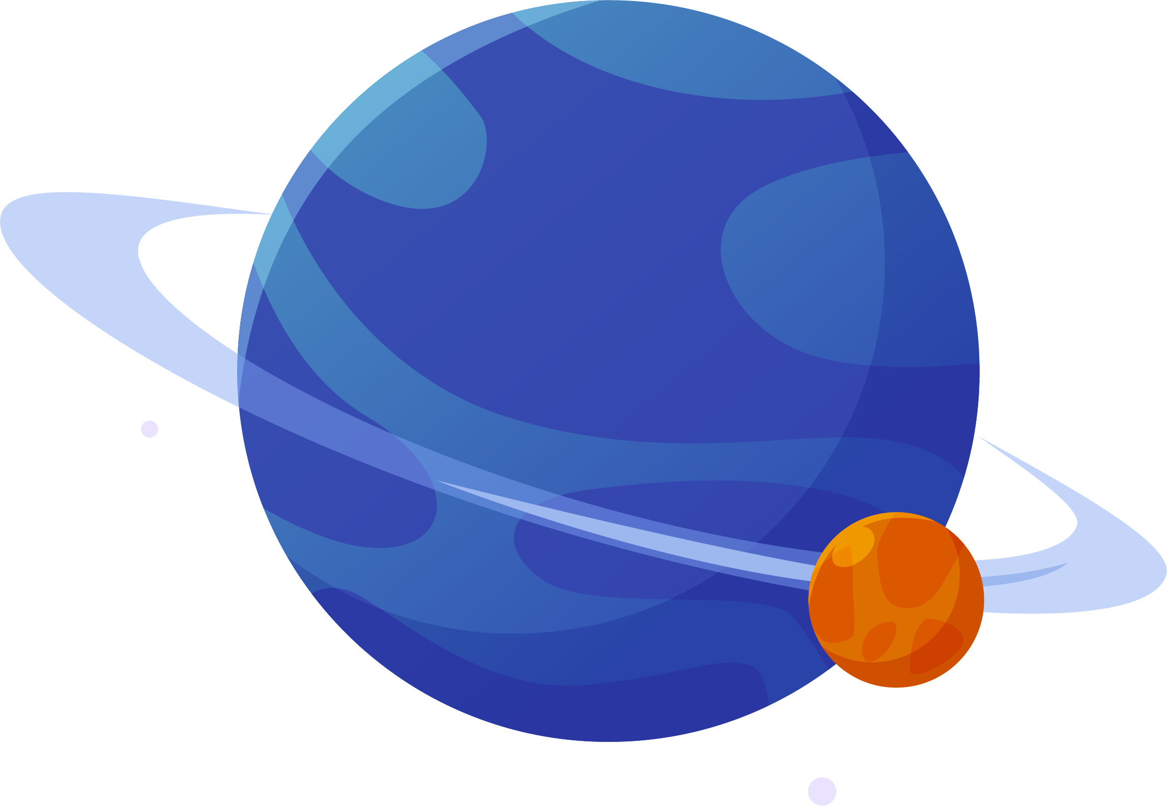 illustration of a planet with stars around