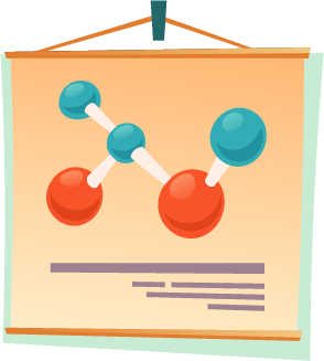 a poster with atoms