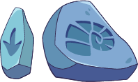 two rocks cartoon illutration