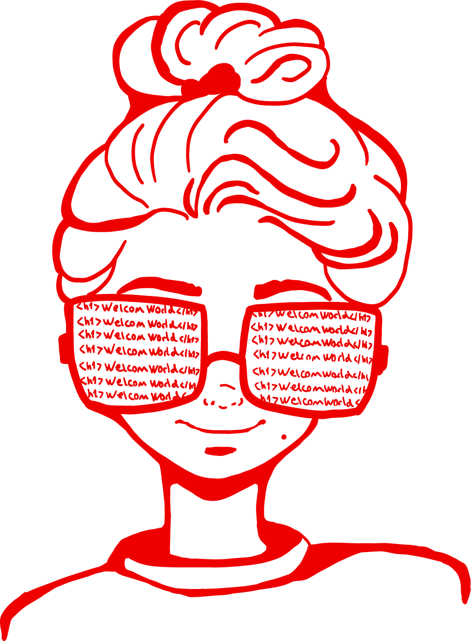 a face with glasses